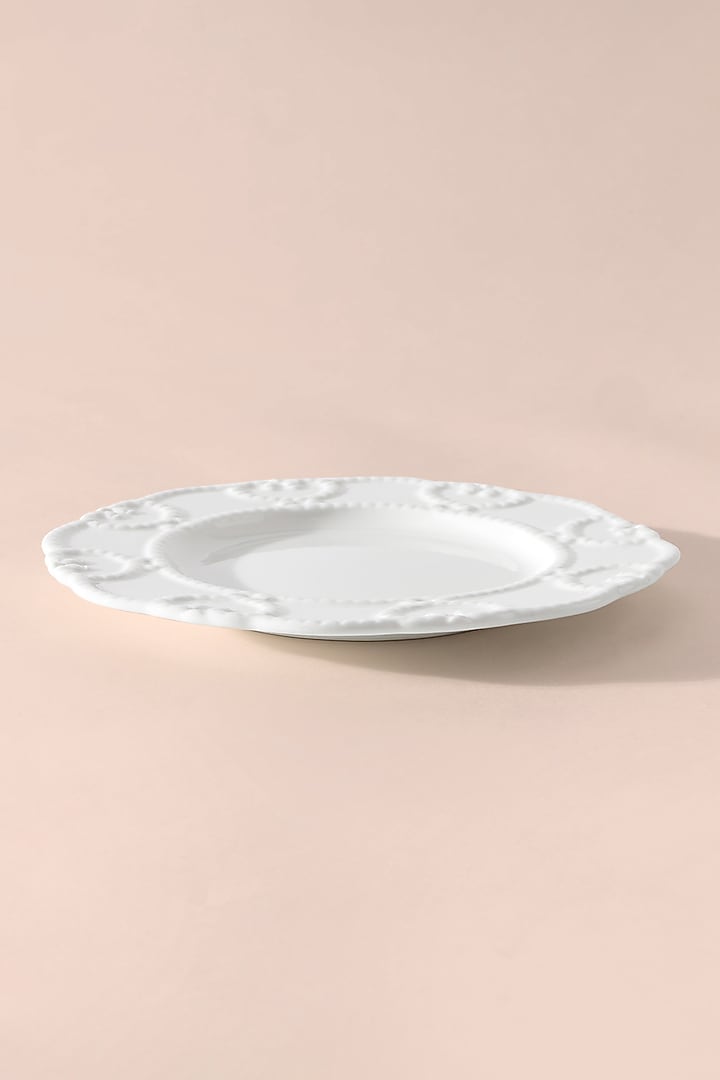 White Bone China Quarter Plate Design by Table Manners at Pernia's Pop