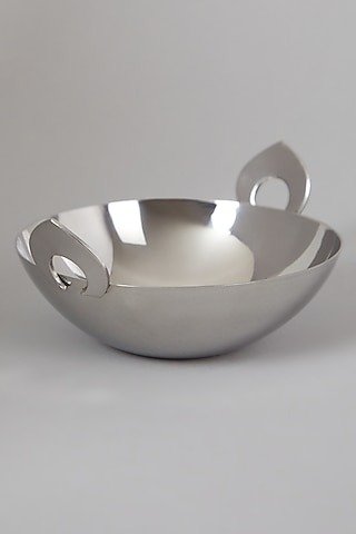 Silver Stainless Steel Mini Kadhai (Set of 6) by Table Manners