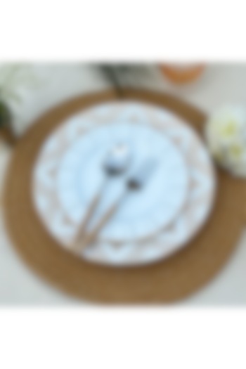 White & Gold Bone China Dinner Plate by Table Manners at Pernia's Pop Up Shop