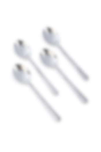 Silver Stainless Steel Dinner Spoon (Set Of 4) by Table Manners