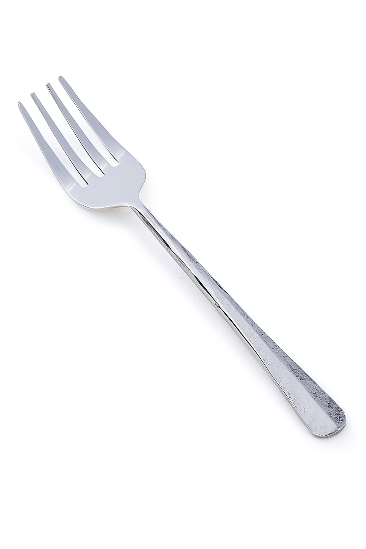 Silver Stainless Steel Dessert Fork (Set Of 4) by Table Manners at Pernia's Pop Up Shop