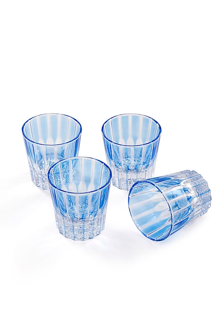 Blue Crystal Whiskey Glass (Set Of 4) by Table Manners