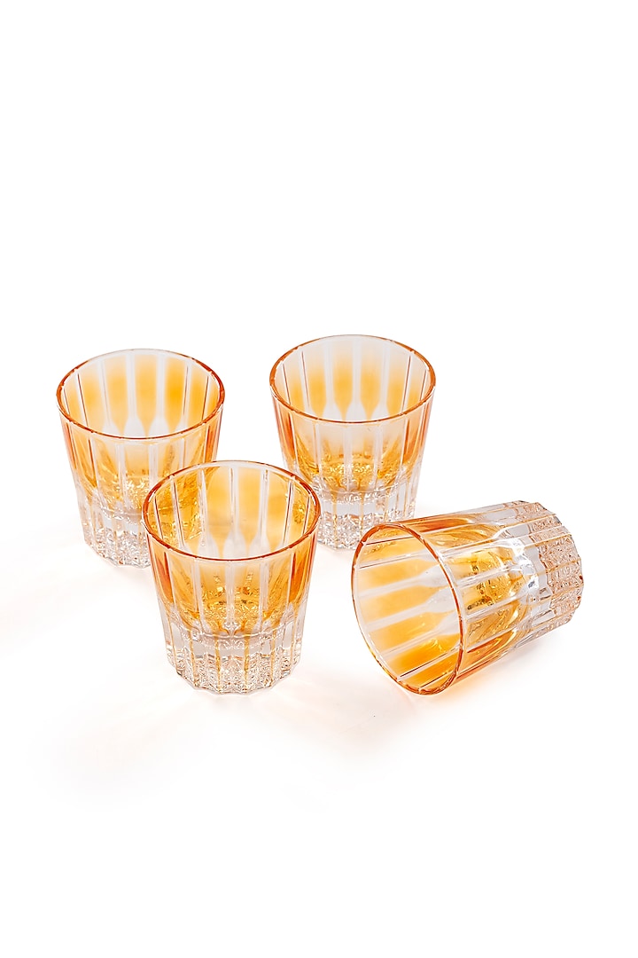 Yellow Crystal Whiskey Glass (Set Of 4) by Table Manners