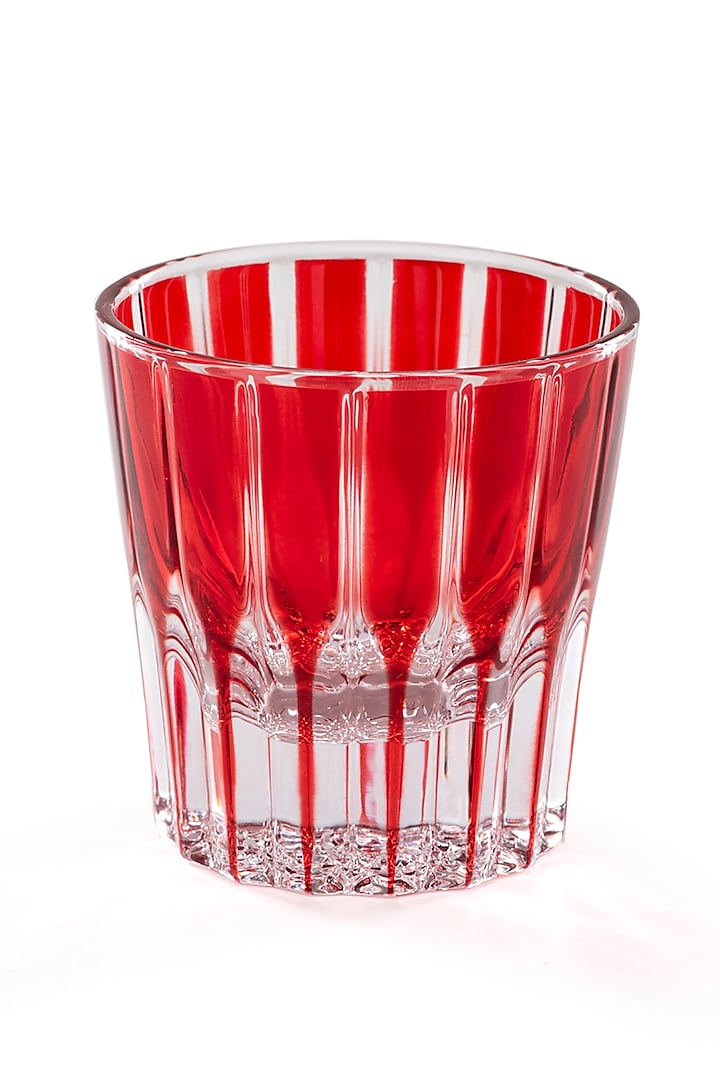 Red Crystal Whiskey Glass by Table Manners