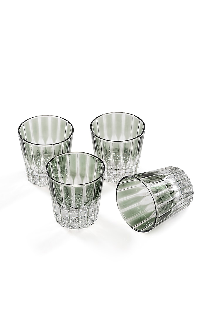 Olive Green Crystal Whiskey Glass (Set Of 4) by Table Manners