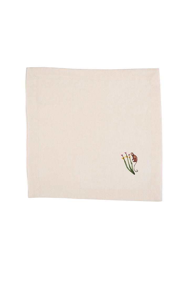 Off-White Linen Table Napkin by Table Manners at Pernia's Pop Up Shop