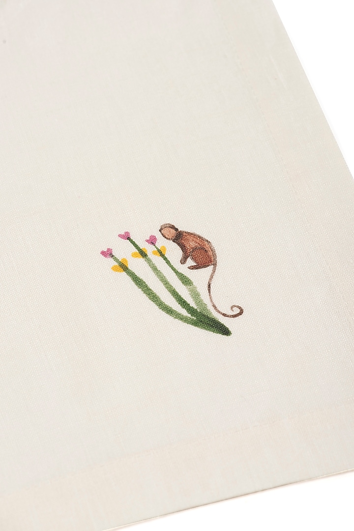 Off-White Linen Table Napkin by Table Manners at Pernia's Pop Up Shop