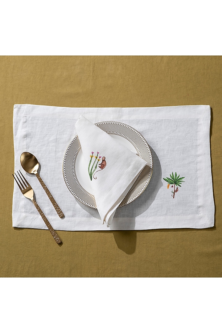 Off-White Linen Placemat by Table Manners