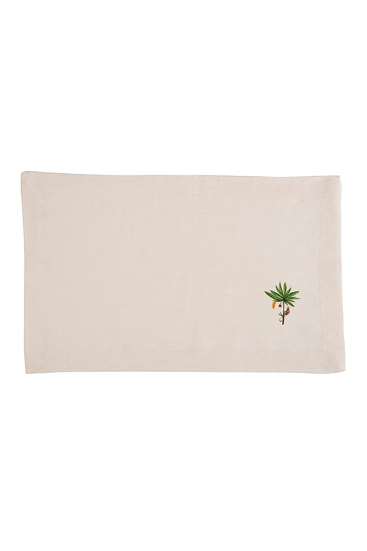 Off-White Linen Placemat by Table Manners at Pernia's Pop Up Shop