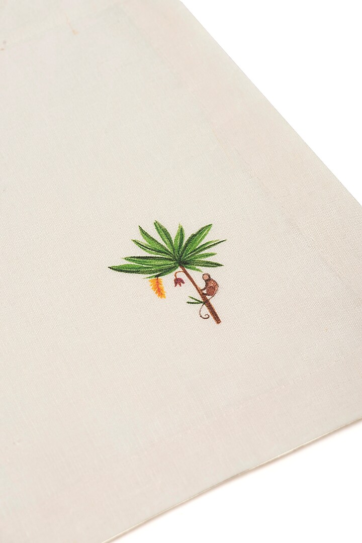 Off-White Linen Placemat by Table Manners at Pernia's Pop Up Shop