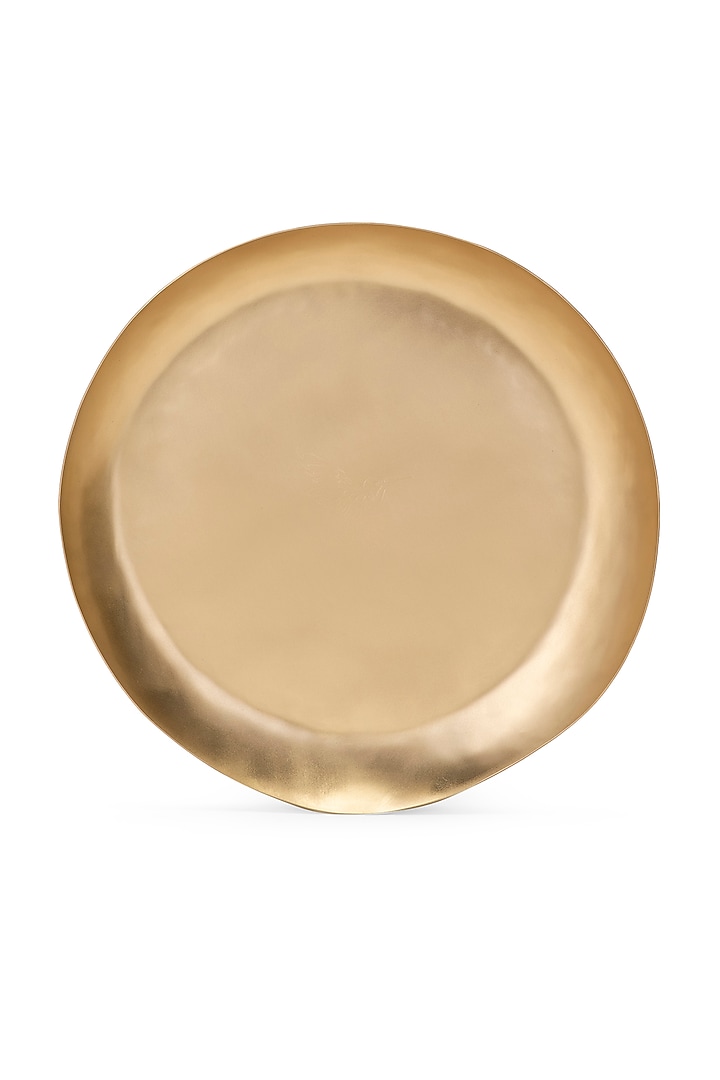Matte Brass Handcrafted Plate by Table Manners at Pernia's Pop Up Shop
