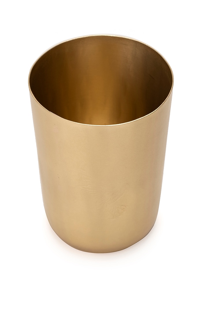 Matte Brass Handcrafted Glass by Table Manners at Pernia's Pop Up Shop