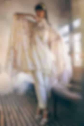 Yellow Chanderi Cotton Floral Printed Co-Ord Set by TABEER INDIA at Pernia's Pop Up Shop