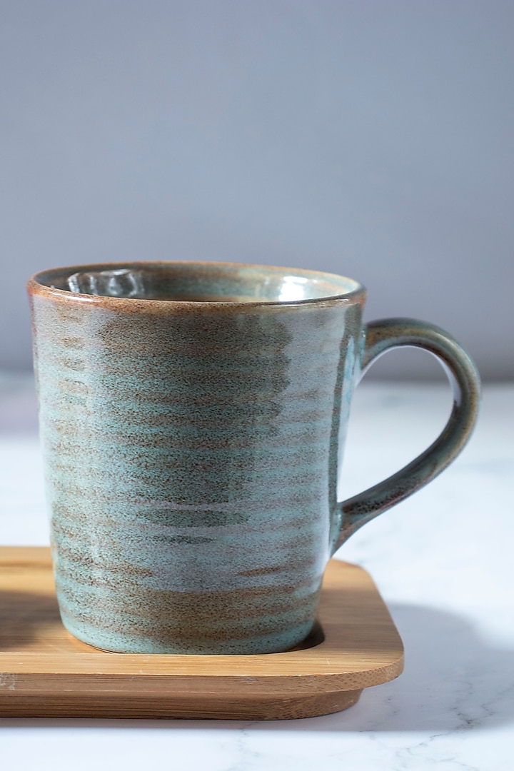 Dove Blue Ceramic Coffee Mugs (Set of 2) by The Table Fable at Pernia's Pop Up Shop