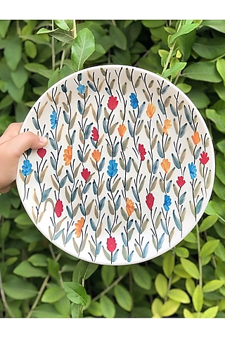 Multi-Colored Floral Dinner Plates (Set of 2) by The Table Fable