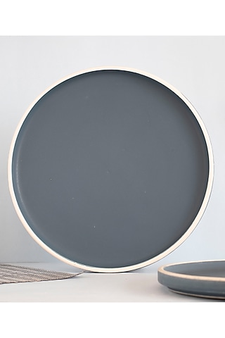 Indigo Ceramic Quarter Plates (Set of 2) by The Table Fable