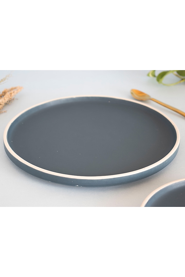 Indigo Ceramic Quarter Plates (Set of 2) by The Table Fable at Pernia's Pop Up Shop