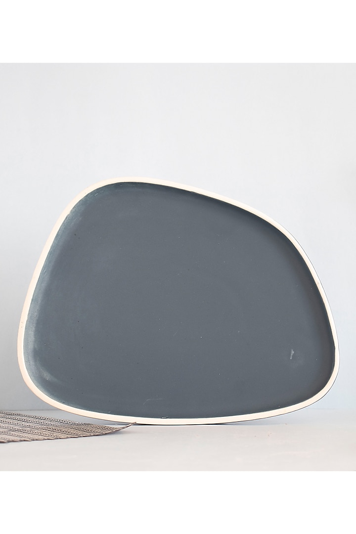 Indigo Ceramic Platter by The Table Fable