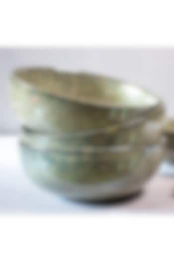 Olive Ceramic Serving Bowls (Set of 2) by The Table Fable