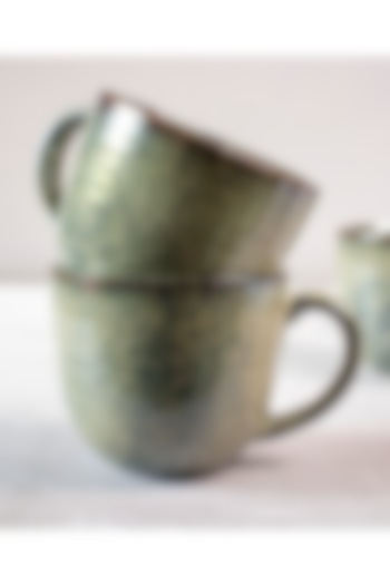 Olive Ceramic Mugs (Set of 2) by The Table Fable