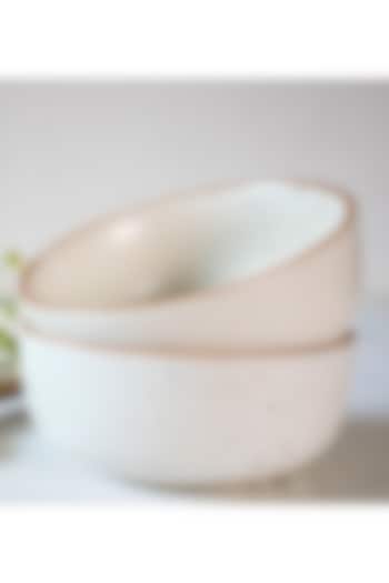 Ivory Ceramic Serving Bowls (Set of 2) by The Table Fable
