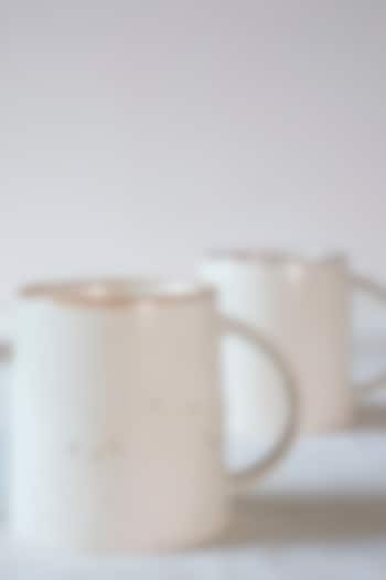 Ivory Ceramic Mugs (Set of 2) by The Table Fable