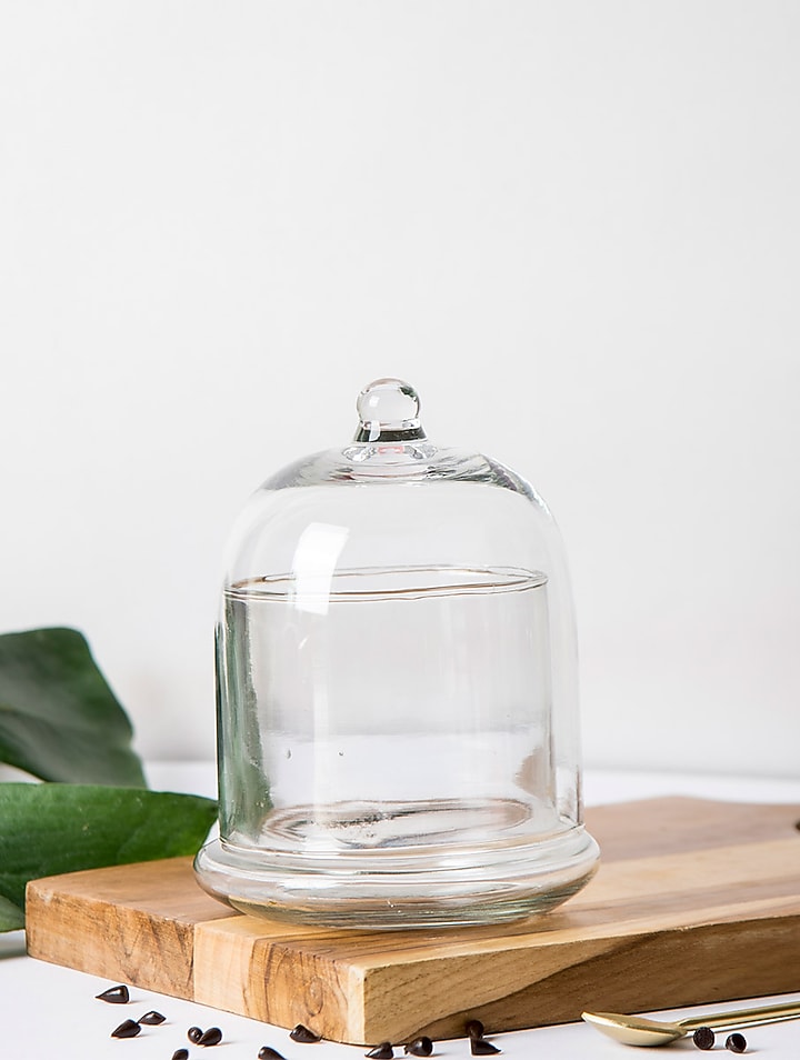 Transparent Glass Bell Jar (Set of 3) by The Table Fable at Pernia's Pop Up Shop