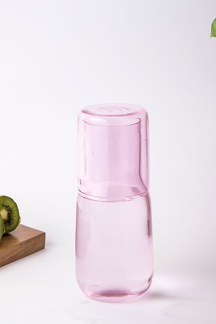 Pink Glass Eva Carafe Gift Box by The Table Fable at Pernia's Pop Up Shop