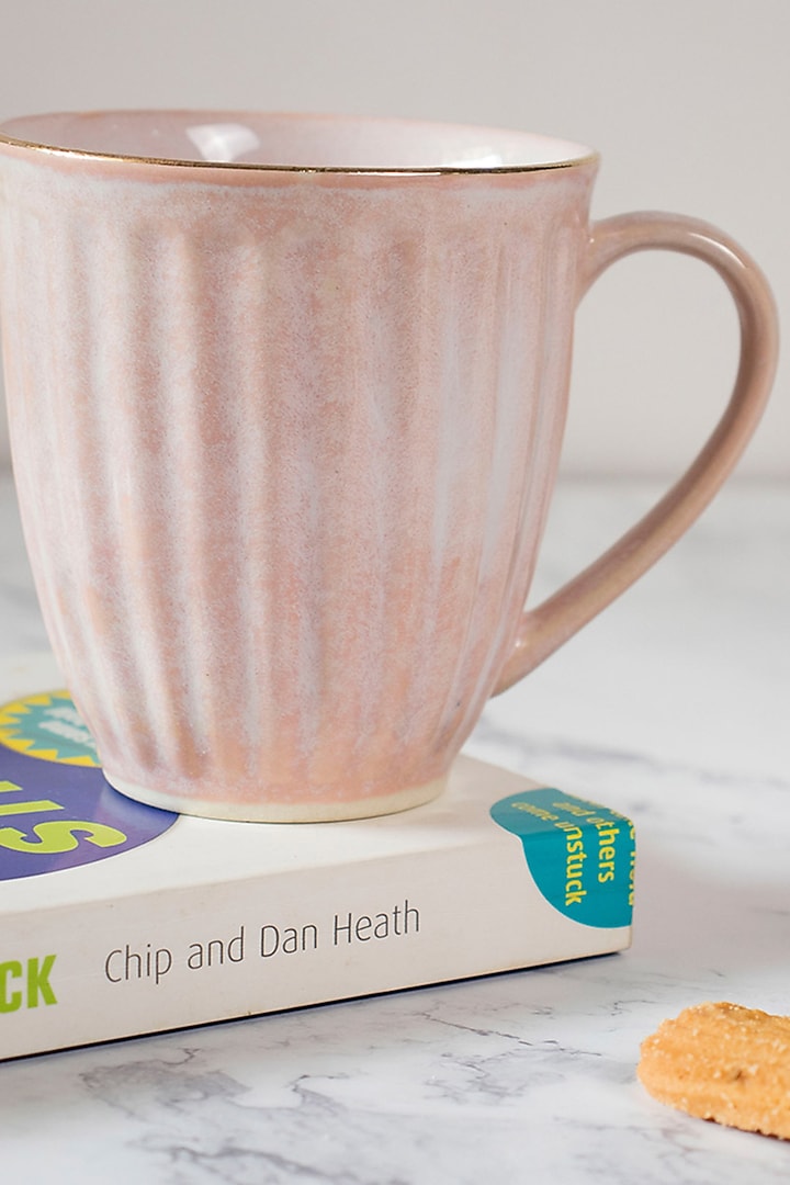 Blush Pink Stoneware Mugs Gift Box (Set of 3) by The Table Fable at Pernia's Pop Up Shop
