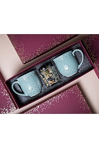 Pastel Green Stoneware Mugs Gift Box (Set of 3) by The Table Fable