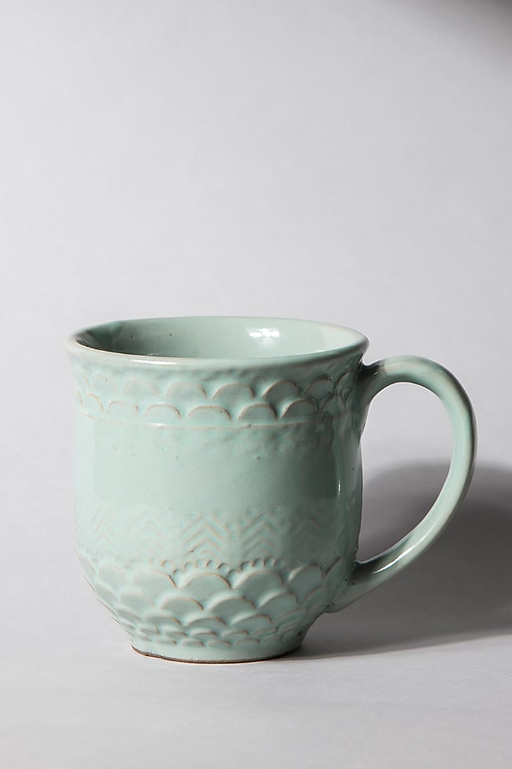 Pastel Green Stoneware Mugs Gift Box (Set of 3) by The Table Fable at Pernia's Pop Up Shop