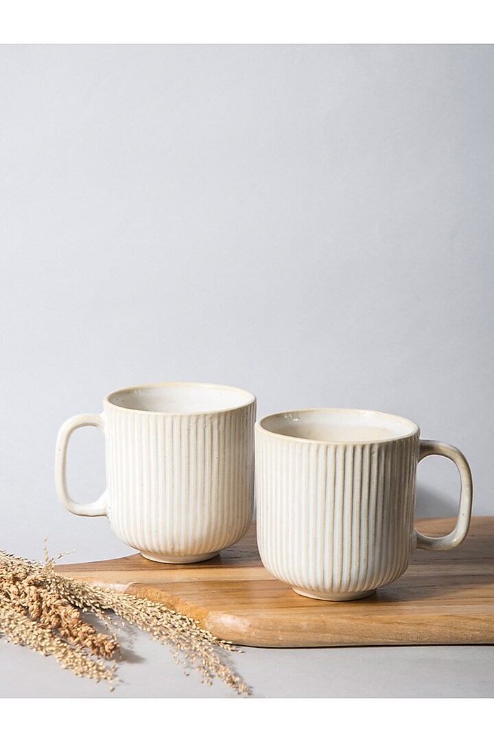 Ivory Stoneware Mugs Gift Box by The Table Fable at Pernia's Pop Up Shop