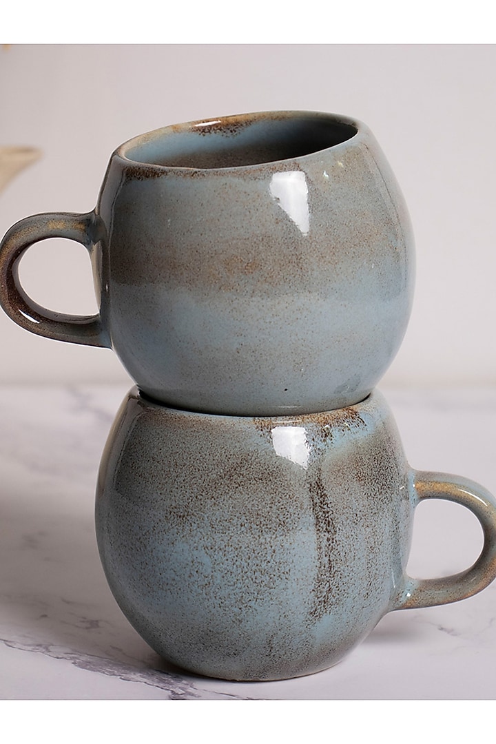 Dove Blue Ceramic Mugs Gift Box by The Table Fable at Pernia's Pop Up Shop
