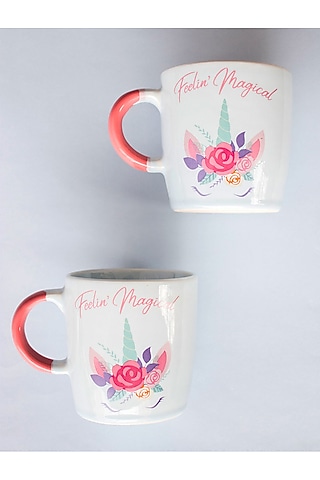 Multi-Colored Ceramic Mug (Set of 2) by The Table Fable