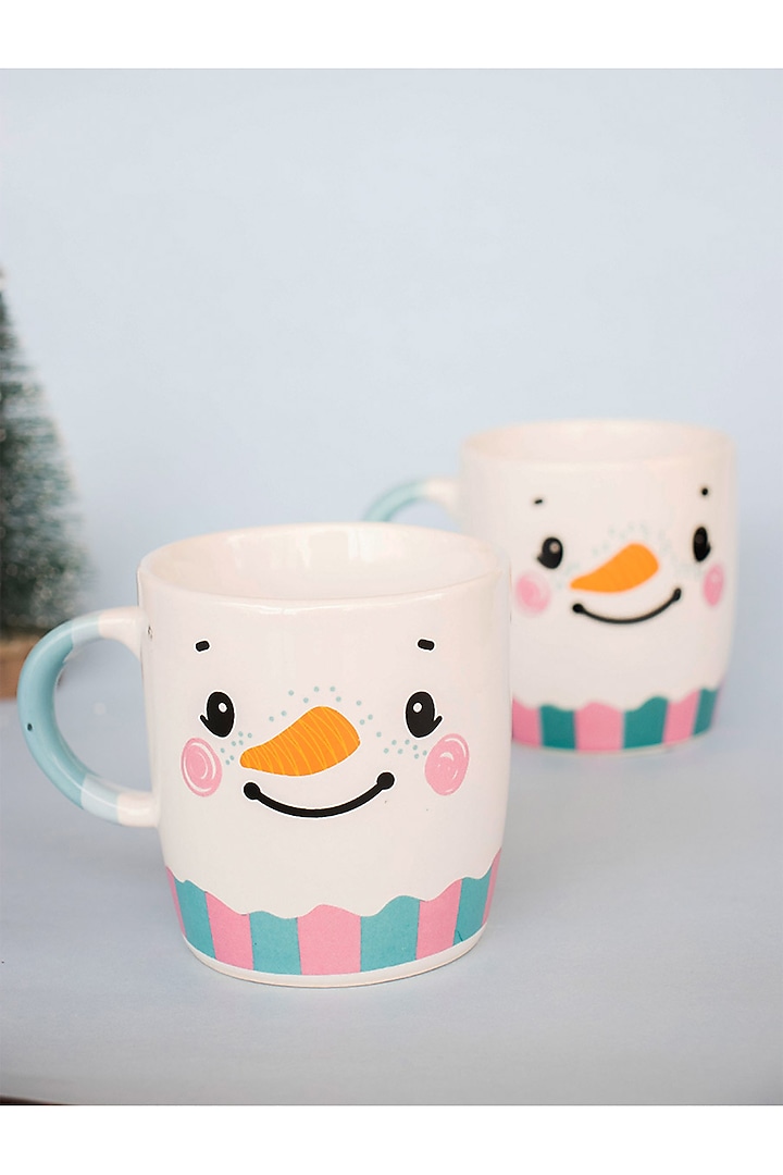Multi-Colored Stoneware Mug (Set of 2) by The Table Fable at Pernia's Pop Up Shop