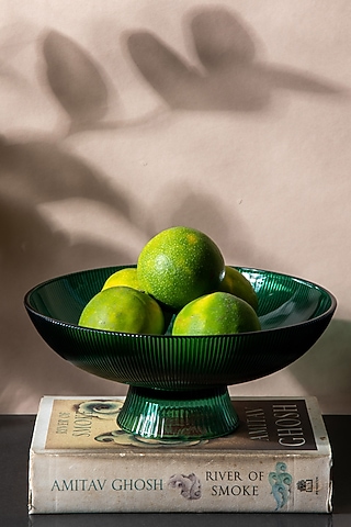 Green Glass Bowl by The Table Fable
