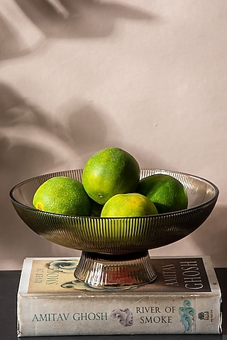 Brown Glass Bowl by The Table Fable
