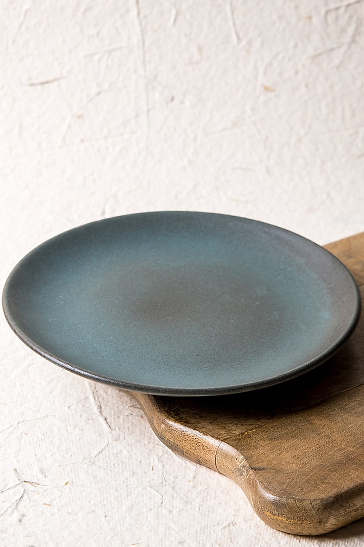 Dove Blue Stoneware Dinner Set Of 8 by The Table Fable at Pernia's Pop Up Shop