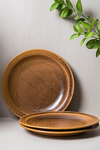 Mustard Ceramic Dinner Plates (Set of 2) by The Table Fable