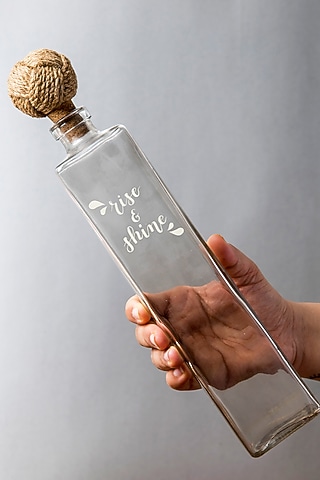 Glass Rise & Shine Water Bottles (Set Of 2) by The Table Fable