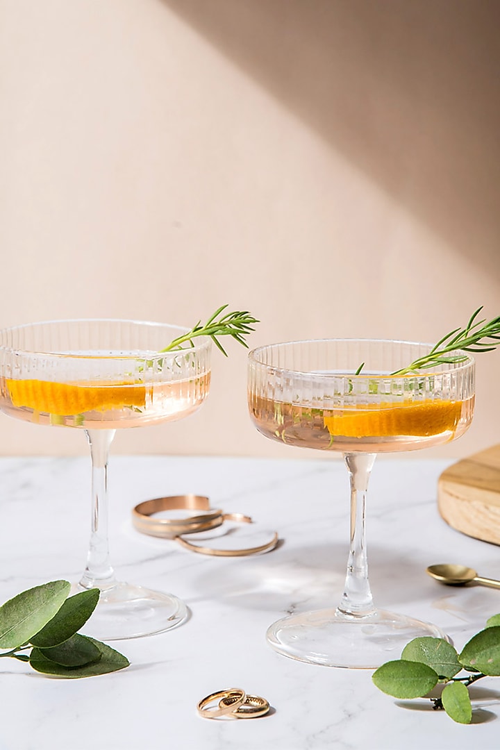 Transparent Audrey Glasses (Set of 4) by The Table Fable at Pernia's Pop Up Shop