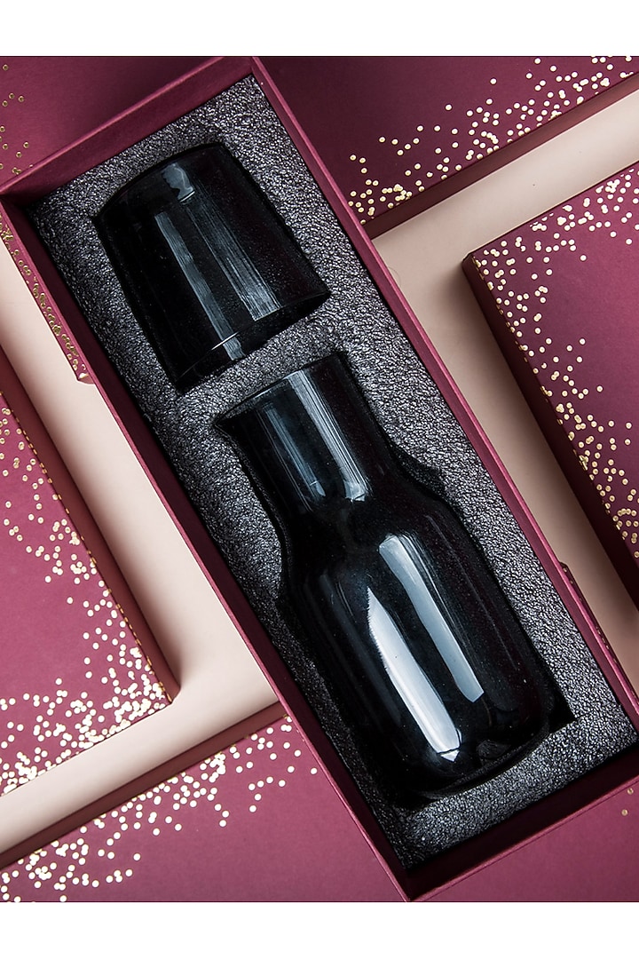Black Eva Carafe Gift Box by The Table Fable at Pernia's Pop Up Shop