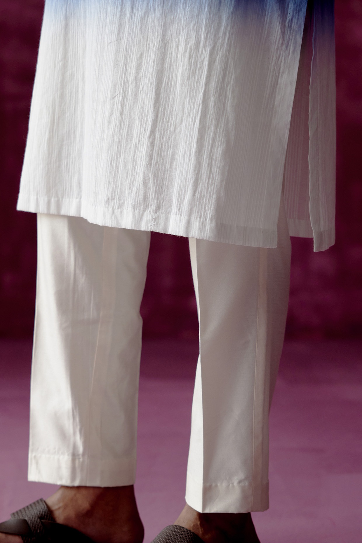 Buy Cotton Silk Side Zip Pant For Women | Chique