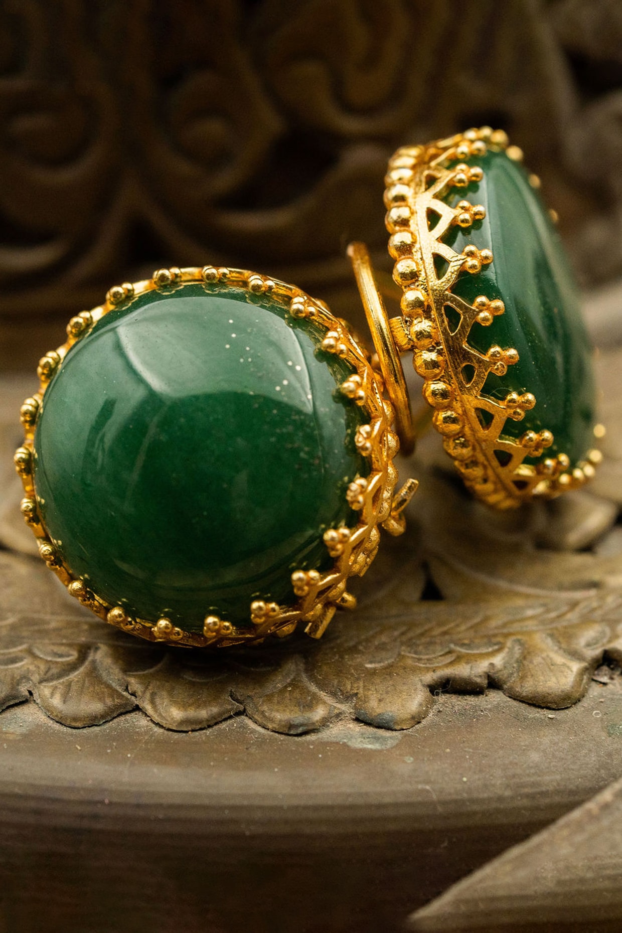 Effy 14K Yellow Gold Jade Stud Earrings, 18.70 TW – effyjewelry.com