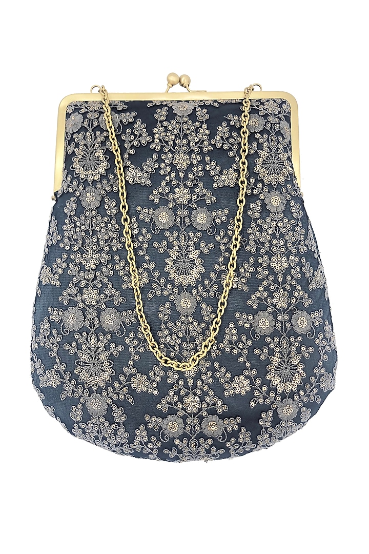 Blue Embroidered Purse by That Gypsy at Pernia's Pop Up Shop