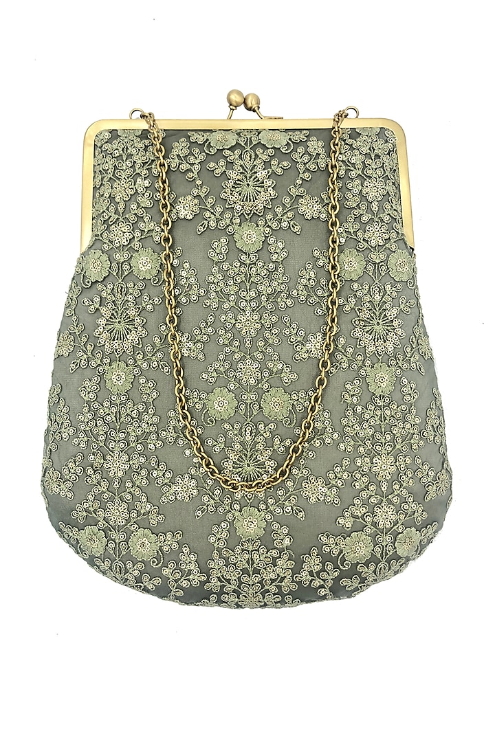 Green Sequins Embroidered Purse by That Gypsy