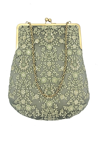 Green Sequins Embroidered Purse by That Gypsy