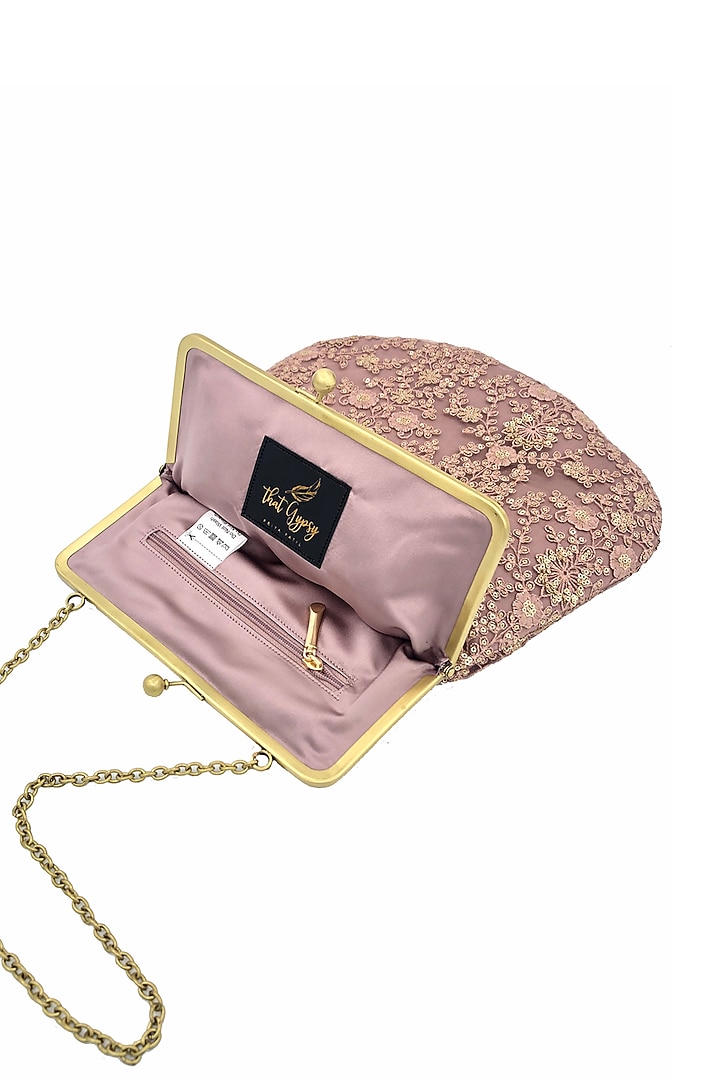Pink Gold Sequins Embroidered Purse by That Gypsy at Pernia's Pop Up Shop