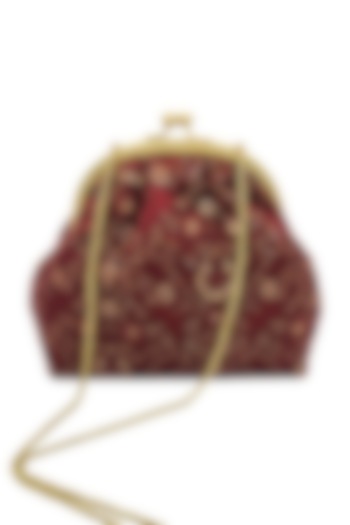 Red Embroidered Potli Purse by That Gypsy