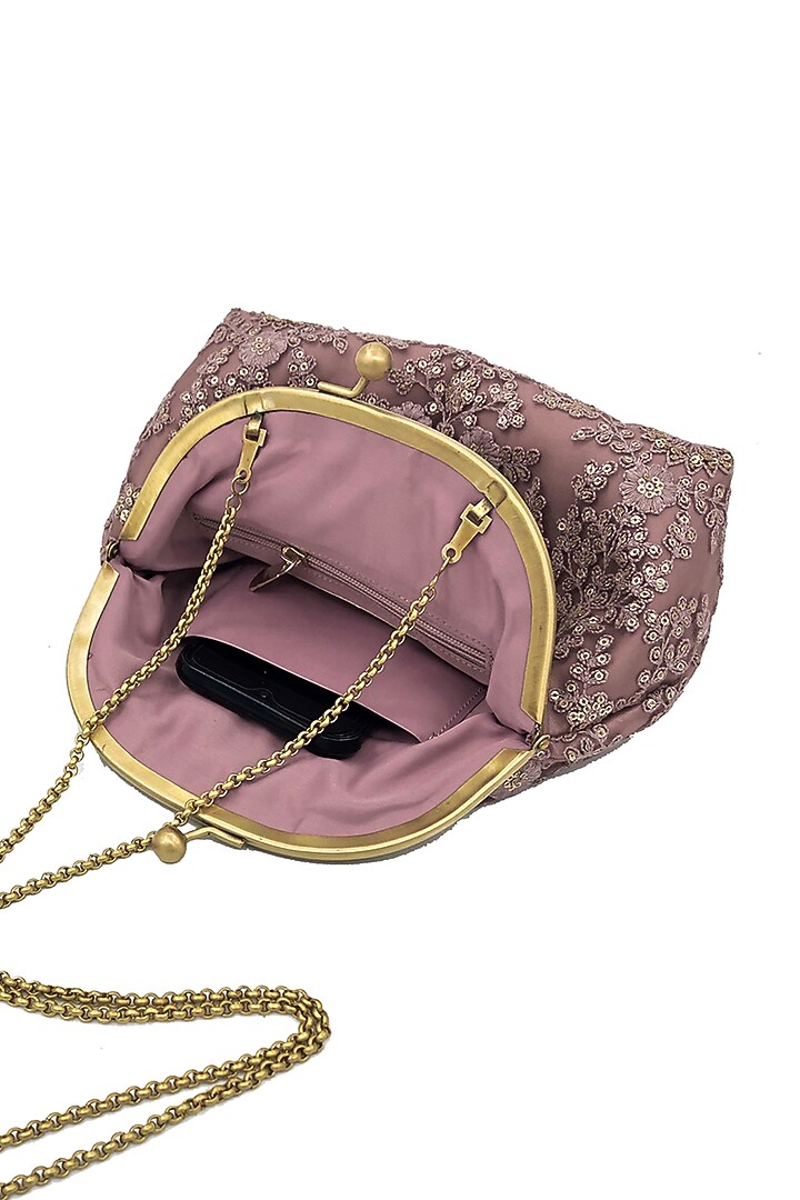 Pink Embroidered Potli Purse by That Gypsy at Pernia's Pop Up Shop
